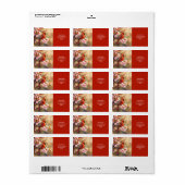 Fantasy Schattigee rode vogelkers Etiket (Full Sheet)