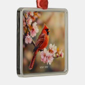 Fantasy Schattigee rode vogelkers Metalen Ornament (Rechts)
