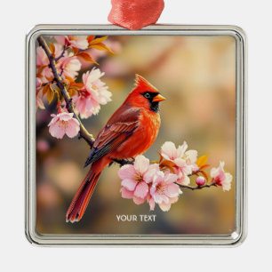 Fantasy Schattigee rode vogelkers Metalen Ornament