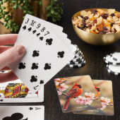 Fantasy Schattigee rode vogelkers Pokerkaarten (Insitu)