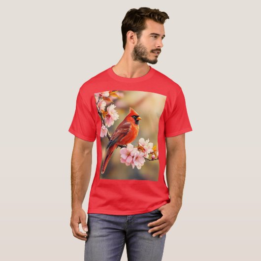 Fantasy Schattigee rode vogelkers T-shirt (Voorkant volledig)