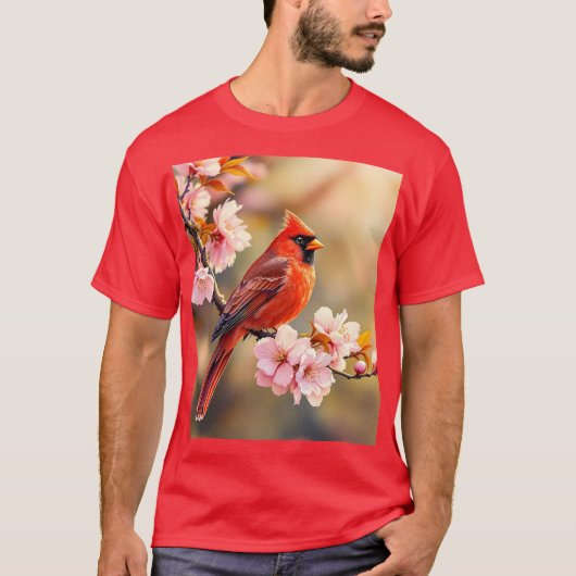 Fantasy Schattigee rode vogelkers T-shirt (Voorkant)