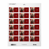 Fantasy Schattigee Rode Vrouw Samurai Etiket (Full Sheet)