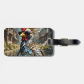 Fantasy Schattigee Roster Zonnebril Bloemen Bagagelabel (Achterkant horizontaal)