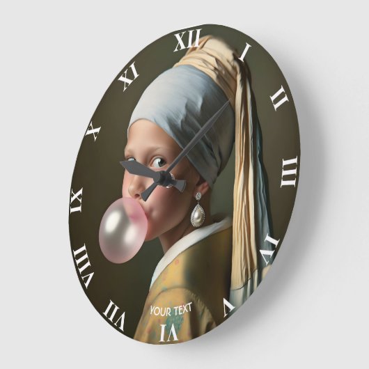 Fantasy Schattigee Roze Bubble Gum Grote Klok (Hoek)