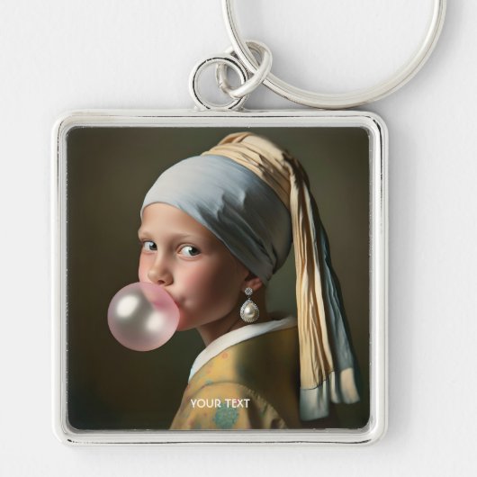 Fantasy Schattigee Roze Bubble Gum Sleutelhanger (Voorkant)