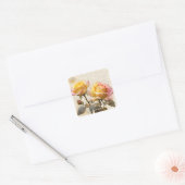 Fantasy Schattigee Rozen Brief Schrijven Vierkante Sticker (Envelop)