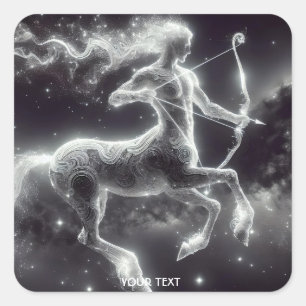 Fantasy Schattigee ruimtesterren Centaur Vierkante Sticker
