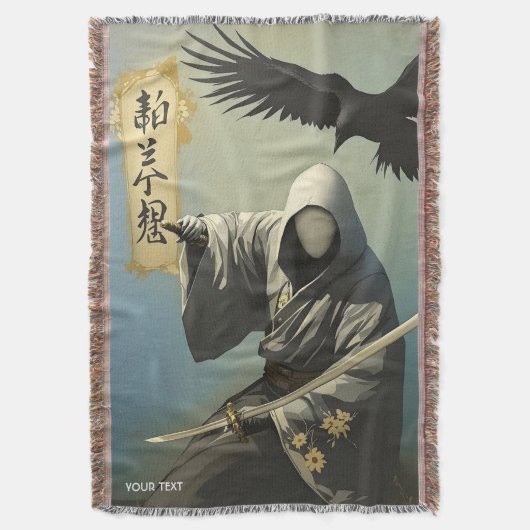 Fantasy Schattigee Samurai Katana Mask Deken (Voorkant Verticaal)