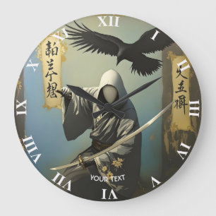 Fantasy Schattigee Samurai Katana Mask Grote Klok