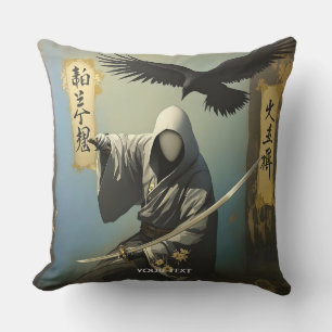 Fantasy Schattigee Samurai Katana Mask Kussen