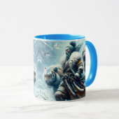 Fantasy Schattigee Samurai wintertijgers Mok (Voorkant rechts)
