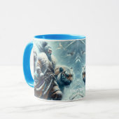 Fantasy Schattigee Samurai wintertijgers Mok (Voorkant links)