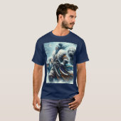 Fantasy Schattigee Samurai wintertijgers T-shirt (Voorkant volledig)
