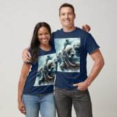 Fantasy Schattigee Samurai wintertijgers T-shirt (Unisex)
