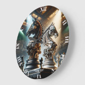 Fantasy Schattigee schaakridders stukken Grote Klok (Hoek)