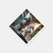 Fantasy Schattigee schaakridders stukken Servet (Hoek)