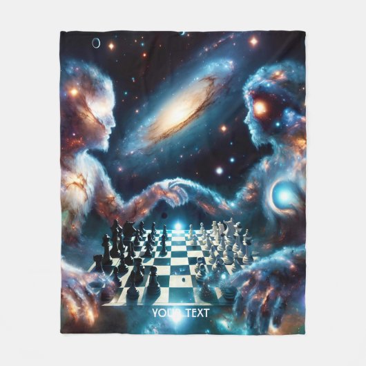 Fantasy Schattigee schaakruimte Sterren Fleece Deken (Voorkant)