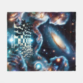 Fantasy Schattigee schaakruimte Sterren Fleece Deken (Voorkant (Horizontaal))