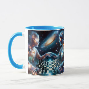 Fantasy Schattigee schaakruimte Sterren Mok