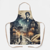 Fantasy Schattigee schrijfster Paris Streets Schort (Voorkant)