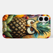 Fantasy Schattigee serene ananas uil Case-Mate iPhone Case (Achterkant (horizontaal))