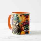 Fantasy Schattigee serene ananas uil Mok (Voorkant links)