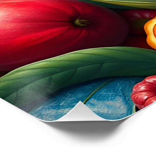 Fantasy Schattigee serene ananas uil Perfect Poster (Hoek)