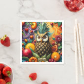 Fantasy Schattigee serene ananas uil Servet (Insitu)