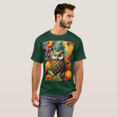 Fantasy Schattigee serene ananas uil T-shirt (Voorkant volledig)