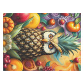 Fantasy Schattigee serene ananas uil Tafelkleed (Voorkant (Horizontaal))