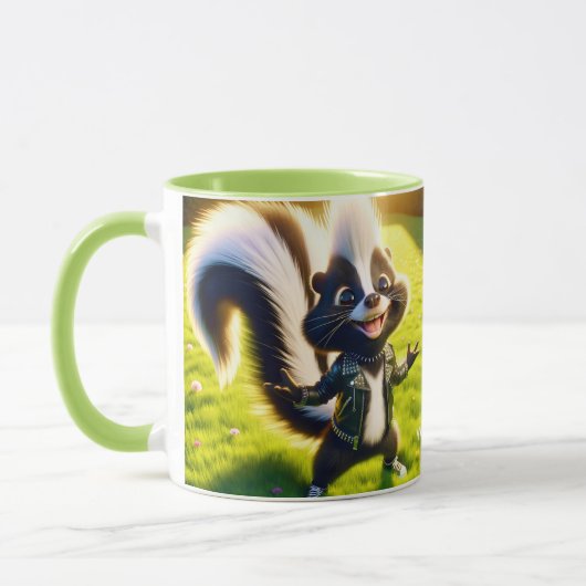 Fantasy Schattigee Skunk Punk stijl Mok (Links)