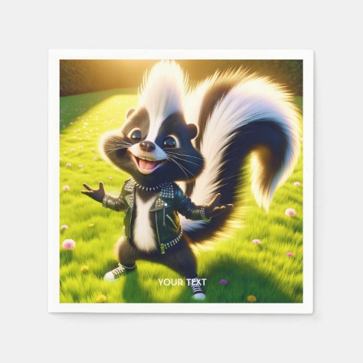 Fantasy Schattigee Skunk Punk stijl Servet (Voorkant)