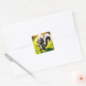 Fantasy Schattigee Skunk Punk stijl Vierkante Sticker (Envelop)
