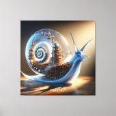 Fantasy Schattigee slak Steampunk Stad Canvas Afdruk (Voorkant)