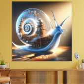 Fantasy Schattigee slak Steampunk Stad Canvas Afdruk (Insitu (Woonkamer))