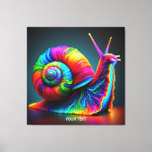 Fantasy Schattigee slak vele kleuren Canvas Afdruk (Voorkant)