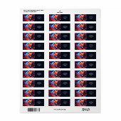 Fantasy Schattigee slapende vossvlinders Etiket (Full Sheet)