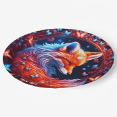 Fantasy Schattigee slapende vossvlinders Papieren Bordje (Gekanteld)