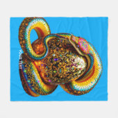 Fantasy Schattigee Snake Egg Vibrant Fleece Deken (Voorkant (Horizontaal))