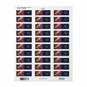 Fantasy Schattigee Space Scenes Collage Etiket (Full Sheet)