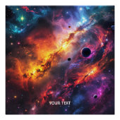 Fantasy Schattigee Space Scenes Collage Perfect Poster (Voorkant)