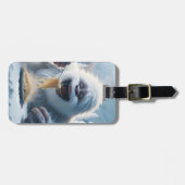 Fantasy Schattigee Spaghetti Yeti Snow Bagagelabel (Voorkant horizontaal)