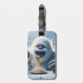Fantasy Schattigee Spaghetti Yeti Snow Bagagelabel (Achterkant verticaal)