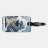 Fantasy Schattigee Spaghetti Yeti Snow Bagagelabel (Achterkant horizontaal)
