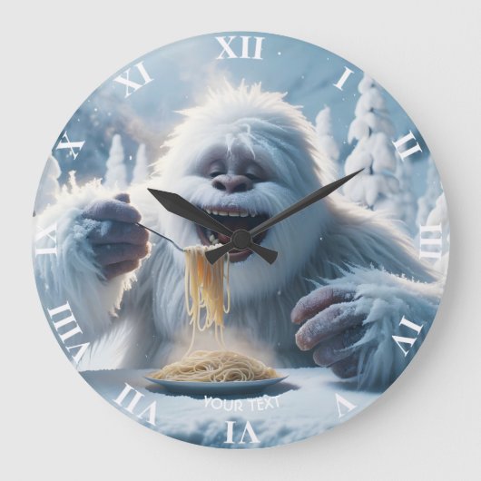 Fantasy Schattigee Spaghetti Yeti Snow Grote Klok (Voorkant)