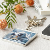 Fantasy Schattigee Spaghetti Yeti Snow Sleutelhanger (Zijkant)