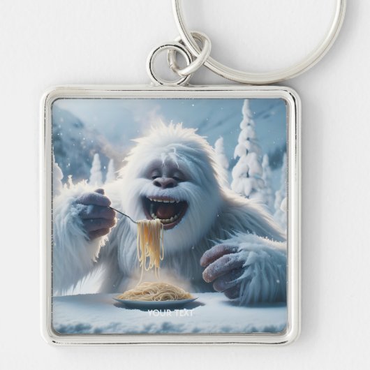 Fantasy Schattigee Spaghetti Yeti Snow Sleutelhanger (Voorkant)