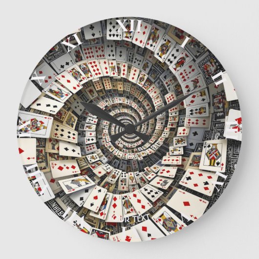 Fantasy Schattigee Spiral Kaarten Trap Grote Klok (Voorkant)