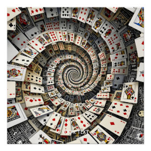 Fantasy Schattigee Spiral Kaarten Trap Perfect Poster